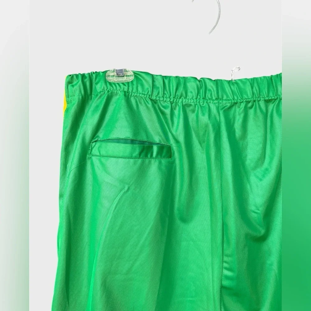 Vintage Green, white and yellow track pants.